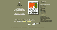 Desktop Screenshot of mcguireelectric.biz